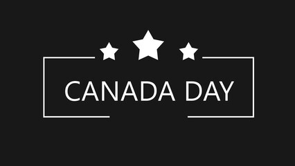 Dominion Day, Happy Canada Day, celebrating joy and peace bg. Patriotic gold metal typography overlay asset. Shiny Happy Canada Day, July 1 nationwide feeling social media posts, story advertisement.