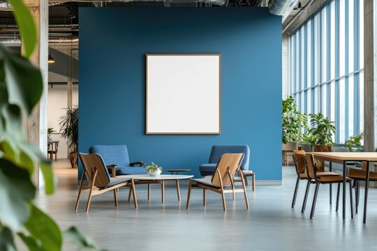 Modern, industrial workspace with a blank canvas - Powered by Adobe