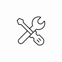 mechanic tools icon sign vector