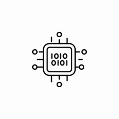 microchip programming icon sign vector