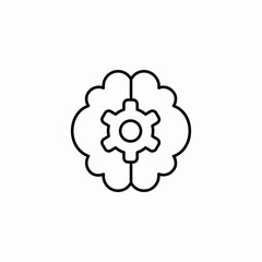 mind function icon sign vector