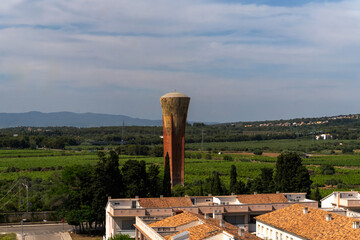The water tower on the outskirts of Sant Salvador in Catalonia, Spain