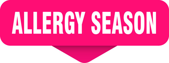 allergy season sticker. allergy season sign on transparent background