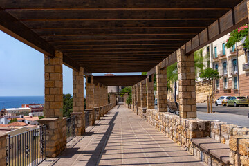 The pergola near the St Anthony Gate in Tarragona, Spain
