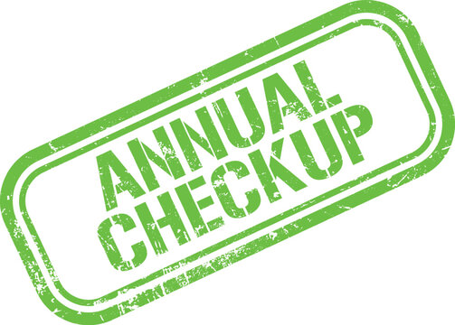 Annual checkup stamp