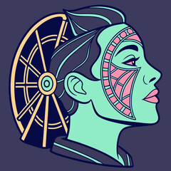 face of a man with a mask