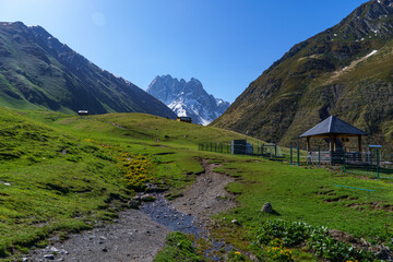 Fototapeta premium Juta, Georgia - A Country in Caucasus Mountains