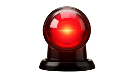 red beacon on white background