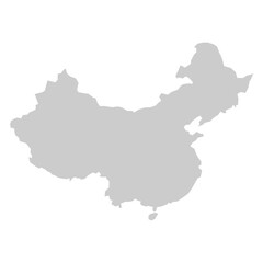 map of China shadow