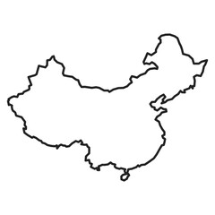 map of China line