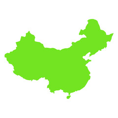 map of China green