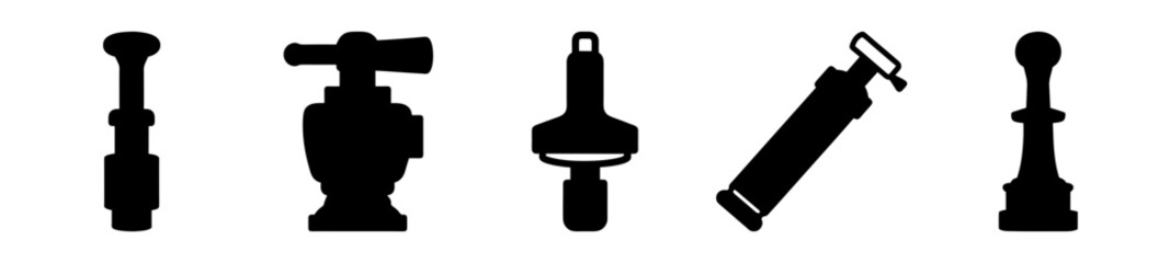 Silhouette representation of various household tools and objects in stark black and white