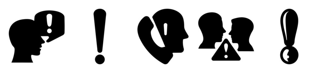 Visual representation of communication, warnings, and critical information transmission, black and white