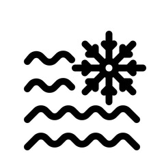 freezing water lineal icon style