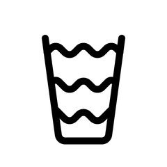 A glass of water icon lineal style