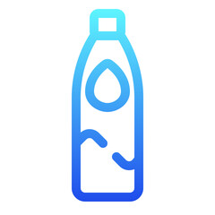 A bottle of water lineal icon style