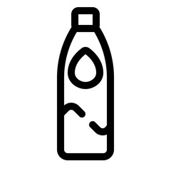 A bottle of water lineal icon style