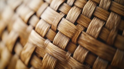 Close up woven basket texture