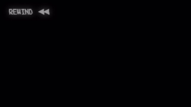 VHS tape playing, over noise texture with glitch effect and alpha channel. 4K Video