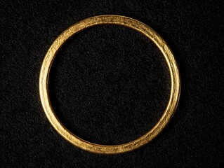 Gold ring on dark backdrop