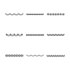 Collection of decorative borders and edge designs