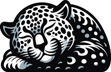 A real Vector illustration clipart Leopard