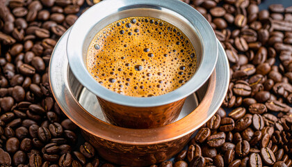 South Indian Filter Coffee Preparation