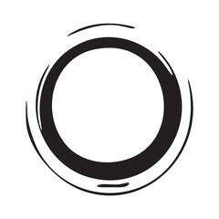 Grunge Circle Ink Splash with Fluid Design