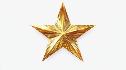 Obraz premium PNG. Golden star shape, isolated on a transparency background.