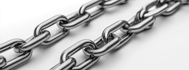 Fototapeta premium Close-up of two intertwined metal chains