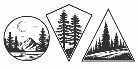 Tree and flower vector 