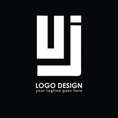 UJ UJ Logo Design, Creative Minimal Letter UJ UJ Monogram