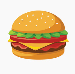 hamburger on a white background