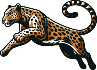 A real Vector illustration clipart Leopard