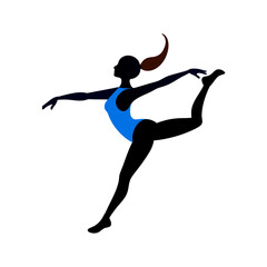 gymnast vector art silhouette