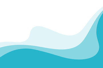 Abstract sea waves, modern minimalistic background, flat design, vector. the bottom separator of the page with a bend for the title, banner, application. Graphic background element frame 