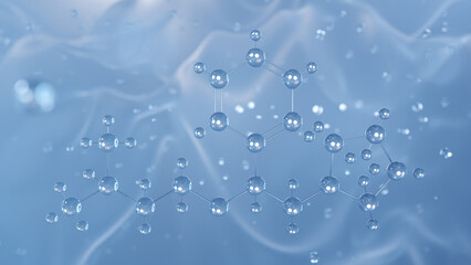 amixetrine molecular structure, 3d model molecule, antidepressant structural chemical formula view from a microscope