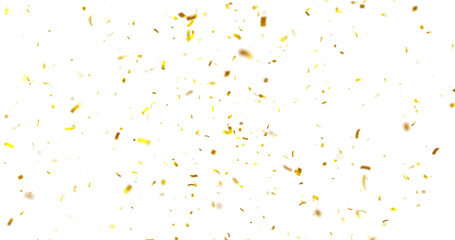 Colorful Confetti against a White Background Tranparent BG Confeti. Confetti partical isolated background. 3d Rendering Transparent Confetti. Confetti Celebrations Party Background Design.