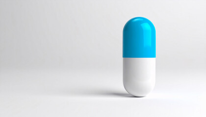 Single Blue and White Medical Capsule