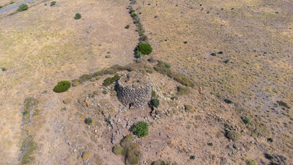 nuraghe structure in Narbolia’s rural landscape, central-western Sardinia.