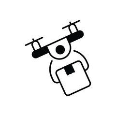 Drone Delivery Icon vector stock illustration