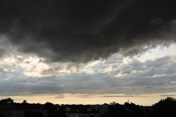 time lapse clouds over the city