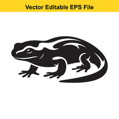 Vector illustration of a stylized salamander, perfect for logos or icons