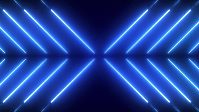 Neon light blue background glowing lines in vibrant colors, dynamic and futuristic appearance.