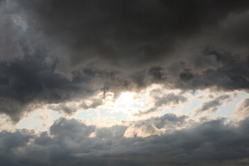 dramatic sun sky with clouds
