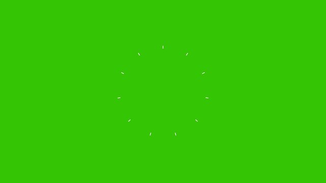 Circles fireworks explosion line shape blast, firework circle burst effect with shiny glowing lines and 4K, Circle bursting, ellipse blast green screen animation.Cartoon flat vector random explosion