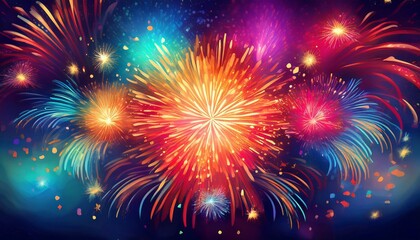 Obraz premium fireworks abstract background for celebration