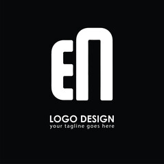 EN EN Logo Design, Creative Minimal Letter EN EN Monogram