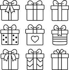 Set of giftbox.eps
