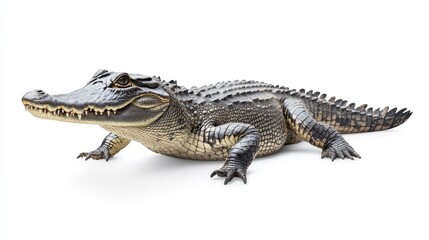 Fototapeta premium crocodile isolated on white background